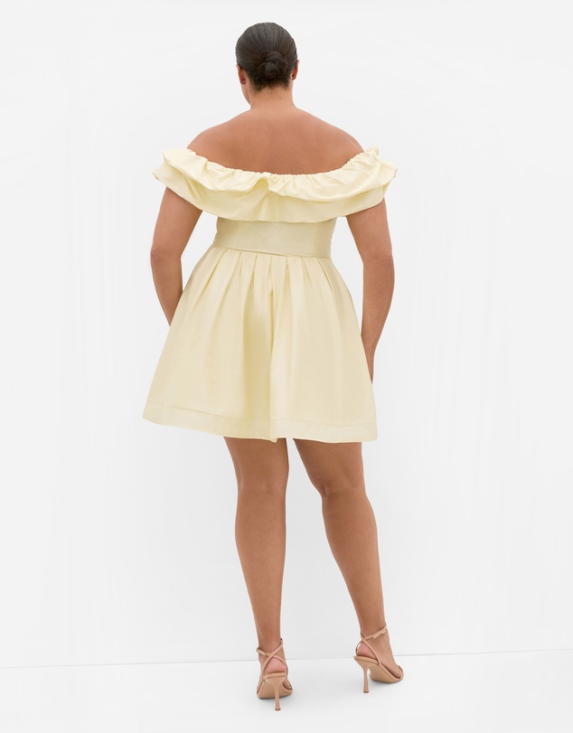 City Chic - Mayah Mini Dress - Lemon