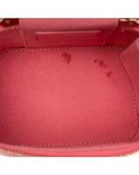 Pre-Loved by Azura Reborn - Pre-Loved Mini Quilted Lambskin Top Handle Vanity Case With Chain