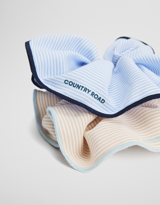 Country Road - Stripe Scrunchie Pack Of 2