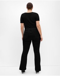 City Chic - Plus size Asha Fit Jasmin Regular Flare Leg Jean - black