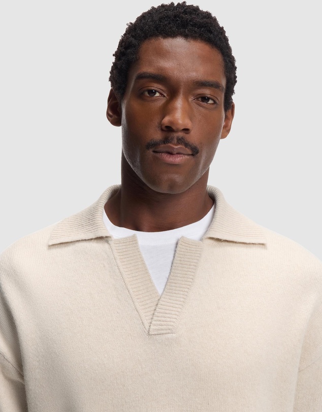 BOSS - Virgin-Wool Sweater With Johnny Collar