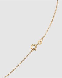 Elli Jewelry - Necklace Plate Pendants Matt Structured in 925 Sterling Silver Gold Plated