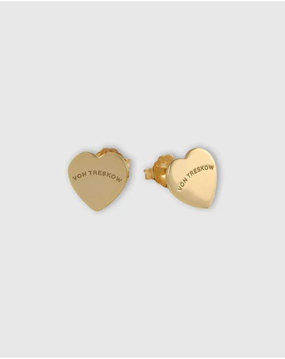 Von Treskow - Von Treskow Flat Heart Studs (8mm)