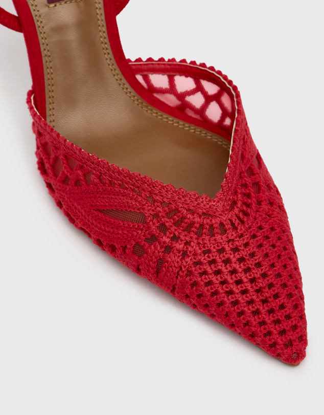 Betts - Oasis Crochet Pointed Toe Heels