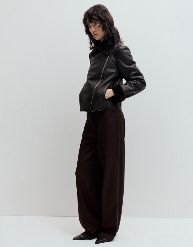 M.N.G - Faux Fur Biker Jacket