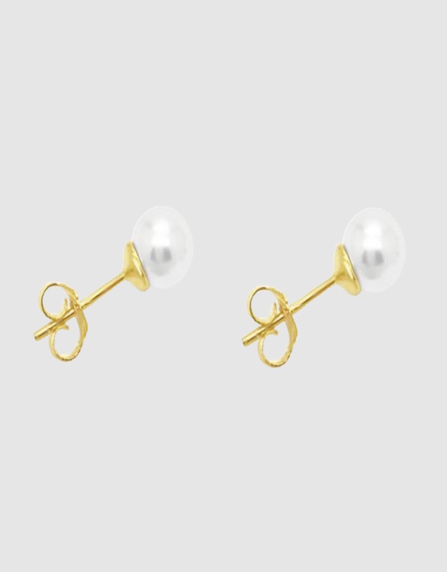 Ichu - Tiny Pearl Stud Earrings