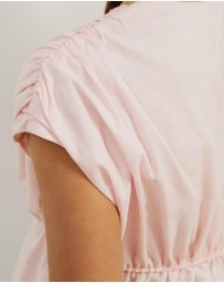 Atmos&Here - Belia Linen Blend Tie Front Top