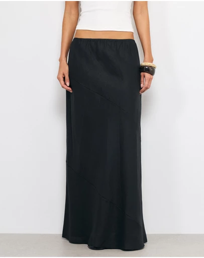 AERE - Zella Linen Maxi Skirt