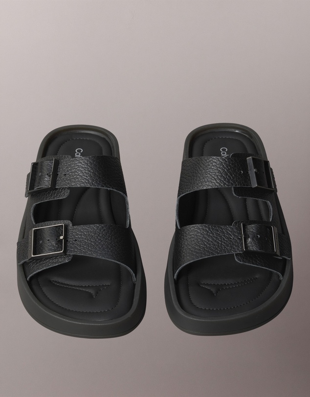 Calvin Klein - Leather Buckle Sandals