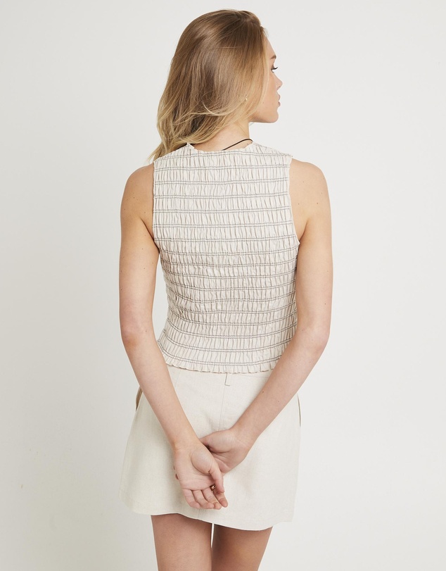 Subtitled - Delmore Shirred  Top