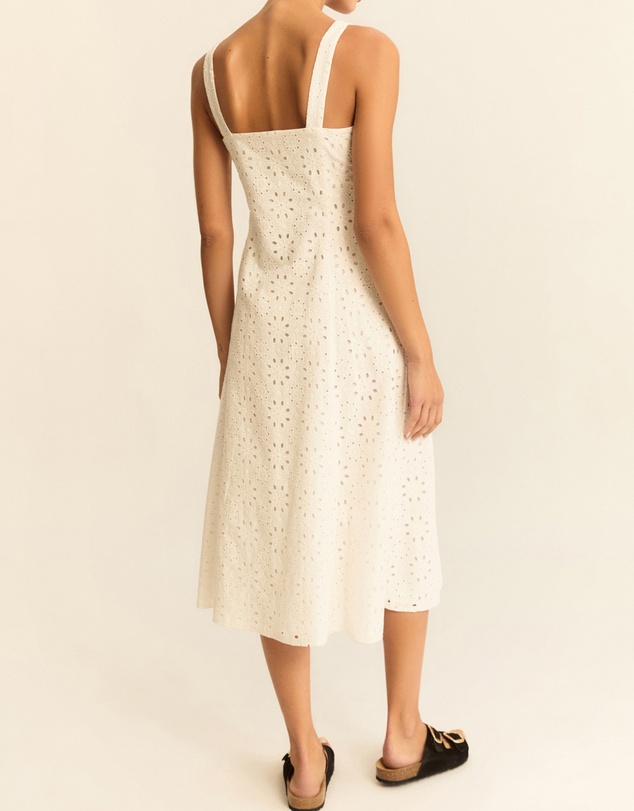 Emme - White Broderie Cotton Dress