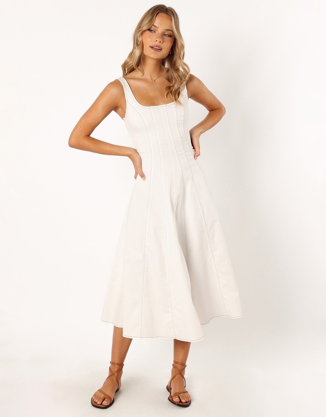 Petal & Pup - Una Midi Dress - White