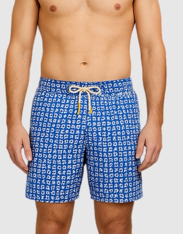 Tolu Australia - Mens Swimshorts with Blue Geometric Figures