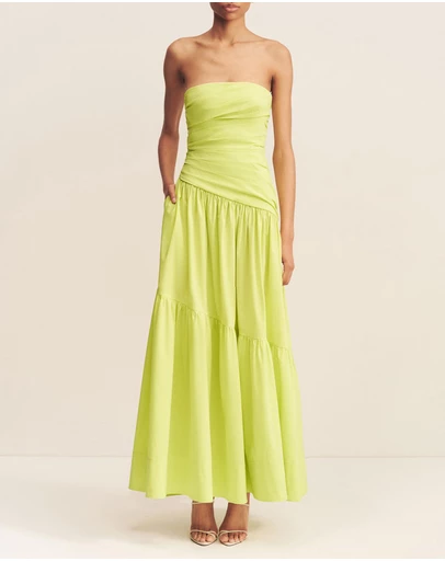 Shona Joy - Campbell Strapless Tiered Maxi Dress