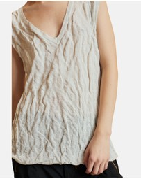 Cynthia Rowley - Crinkle Knit Sleeveless Top