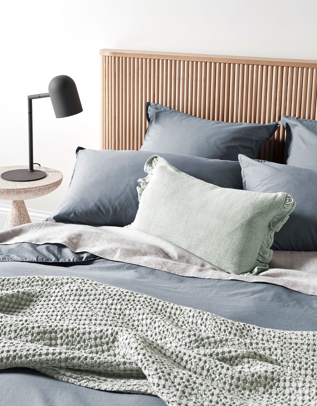Aura Home - Evie Stonewash Organic Cotton Standard Pillowcase
