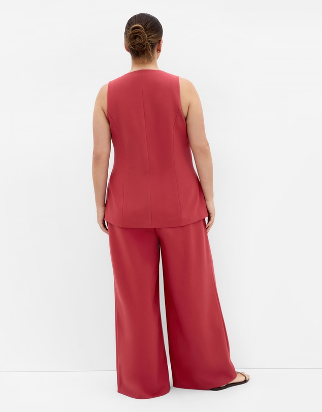 City Chic - Plus Size Tori Vest - sienna
