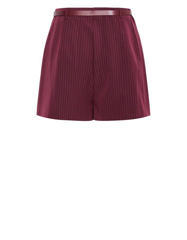City Chic - Plus size Cora Blue Stripe Skort - berry