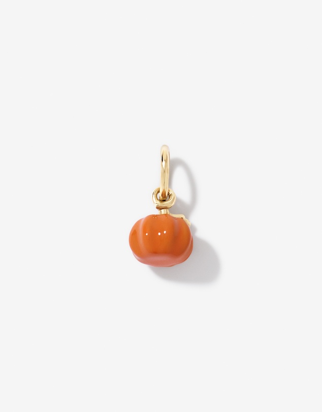 Michael Hill - Thanksgiving Pumpkin Pendant with Orange Enamel in 18kt Yellow Gold Vermeil