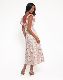 Petal & Pup - Lucille Maxi Dress - Coral Wildflower