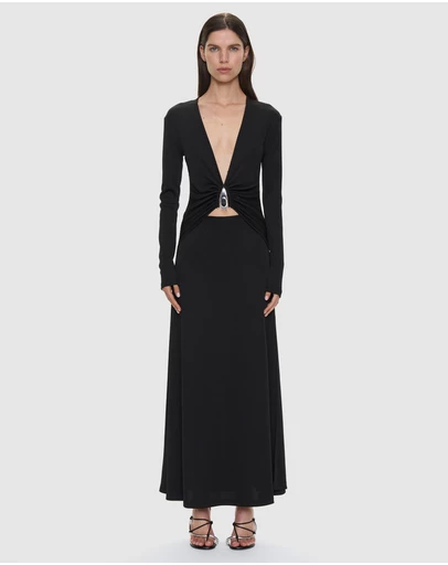 Christopher Esber - Crystal Pendant LS Dress