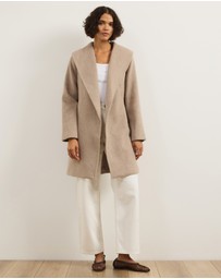 Atmos&Here - Dune Wool Blend Shawl Collar Coat