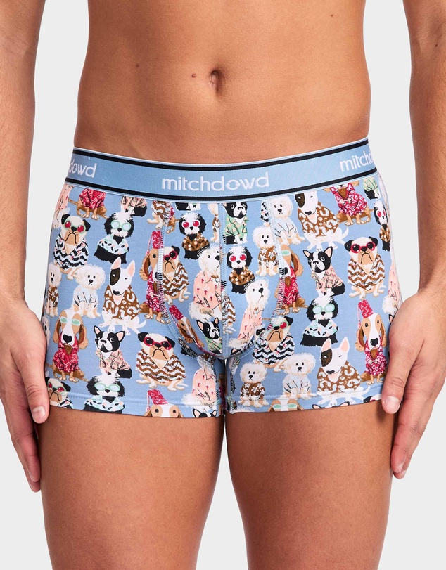 Mitch Dowd - Mitchdowd Dog Print Cotton Trunks 3 Pack