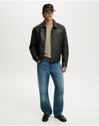 Cotton On - Cropped Fit Textured Long Sleeve T-Shirt