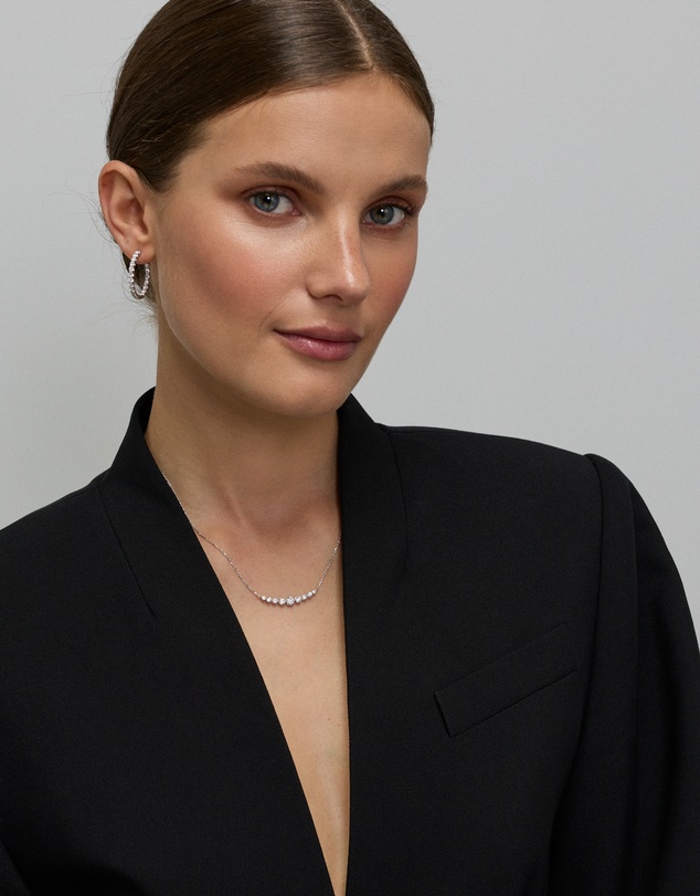Michael Hill - 1.00TW Lab Diamond Graduated Necklace in Silver