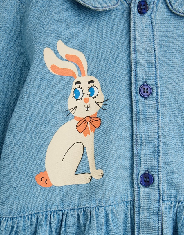 Mini Rodini - LW Denim Rabbit SP Woven Dress - Babies-Teens