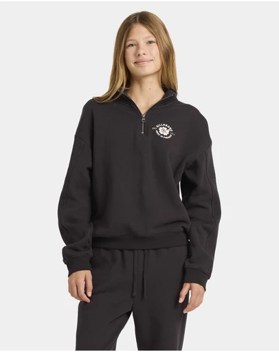 Billabong - Girls 6 to 16 Paradise Half Zip Crew Neck