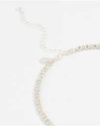 Lovisa - Silver Plated Diamante Fireball Chain Necklace