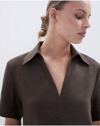 UNISON - Collared Linen Dress