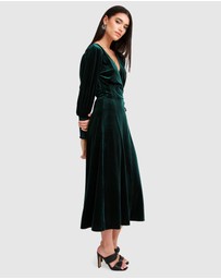 Belle & Bloom - Current Mood Velvet Wrap Dress