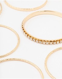 Lovisa - Gold Bangle Bracelets 12-Pack