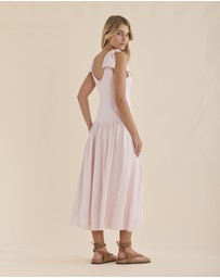 Amelius - Mavie Bow Linen Maxi Dress