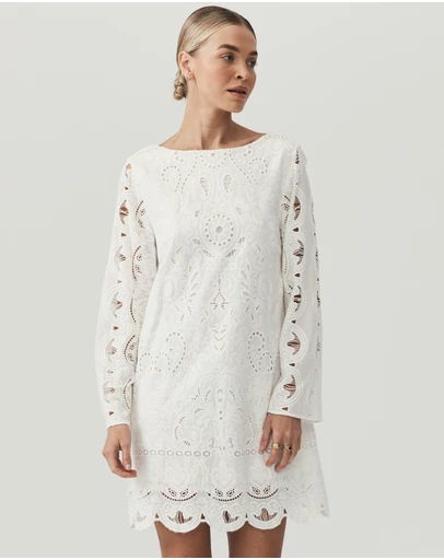 MOS The Label - Nora Embroidery Mini Dress