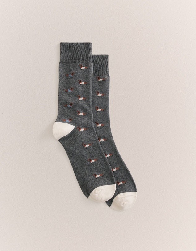 Trenery - Cosy Dog Sock in Dark Grey Melange