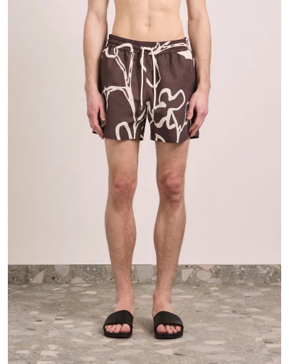 Frescobol Carioca - Rio Flor Print Swim Shorts