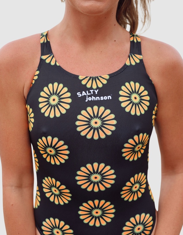 Salty Johnson - Retro Bloom Thick Strap One Piece