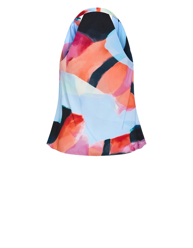 City Chic - Chloe Aspect Print Cowl Neck Top