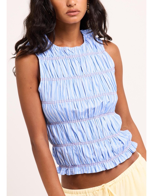 Subtitled - Brooke Contrast Shirred Top