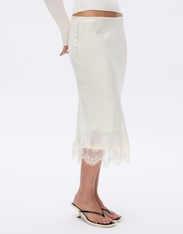 Minima Esenciales - Rosalie Lace Detail Midi Skirt
