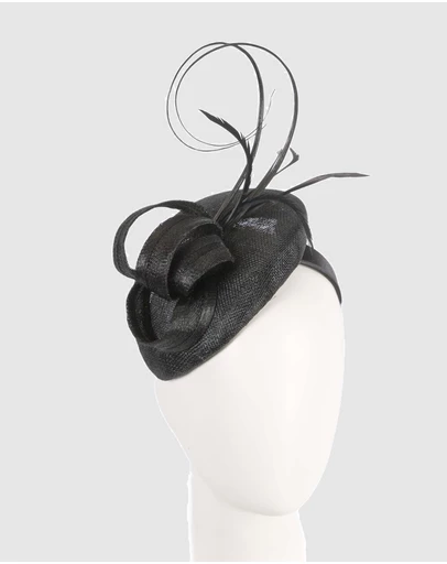 Max Alexander - Pillbox Black Racing Fascinator