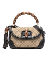 Pre-Loved by Azura Reborn - Pre-Loved Medium Diamante Canvas New Bamboo Satchel