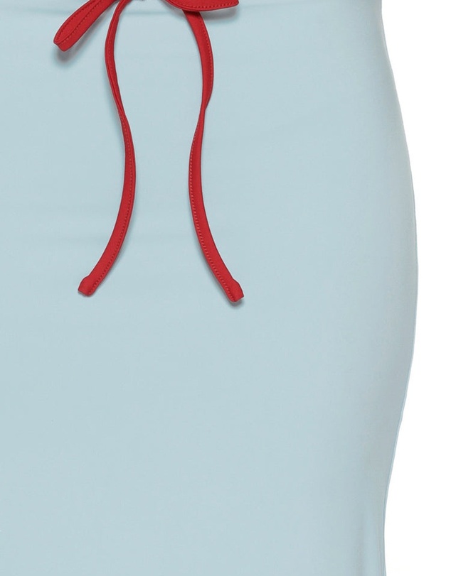 Beginning Boutique - Myles Blue Tie Waist Jersey Midi Skirt