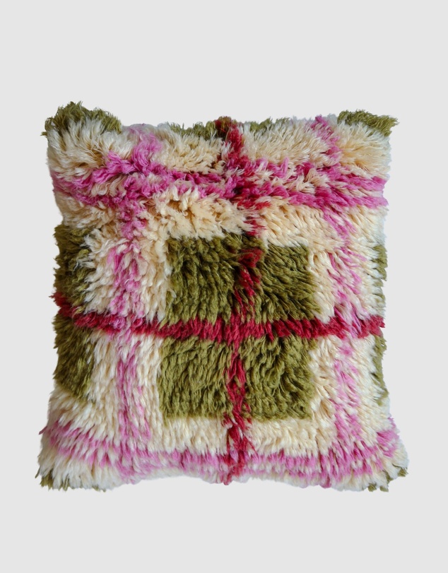 Mosey Me - Plaid Shag Cushion