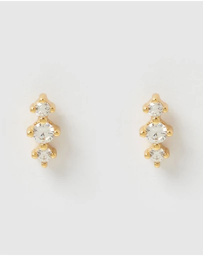 Izoa - Natasha Stud Earrings Gold