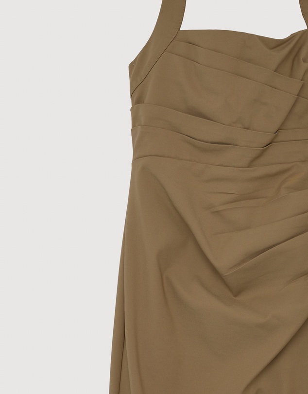 Revibe - Repaired Shona Joy Lani Draped Halter Maxi Dress - AU 12