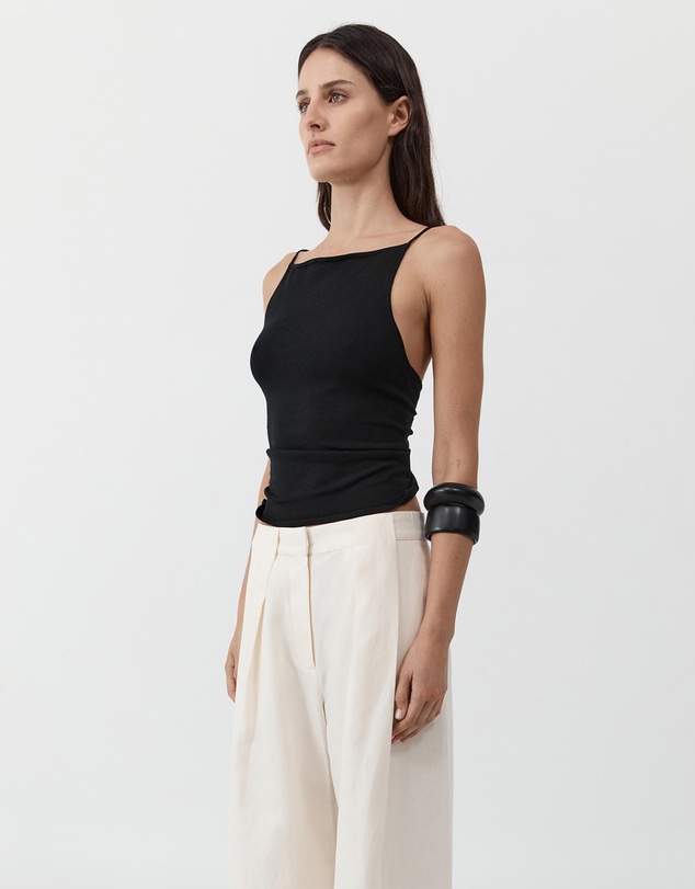 St. Agni - Twist Back Knit Top